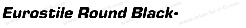 Eurostile Round Black字体转换